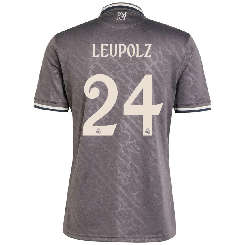 Criança Camisola Melanie Leupolz #24 Carvão Terceiro 2024/25 Camisa Brasil