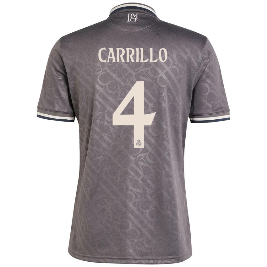 Criança Camisola Alvaro Carrillo #4 Carvão Terceiro 2024/25 Camisa Brasil