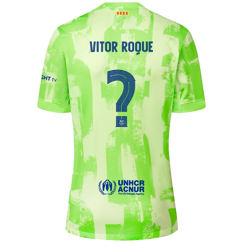 Criança Camisola Vitor Roque #8 Lima Terceiro 2024/25 Camisa Brasil