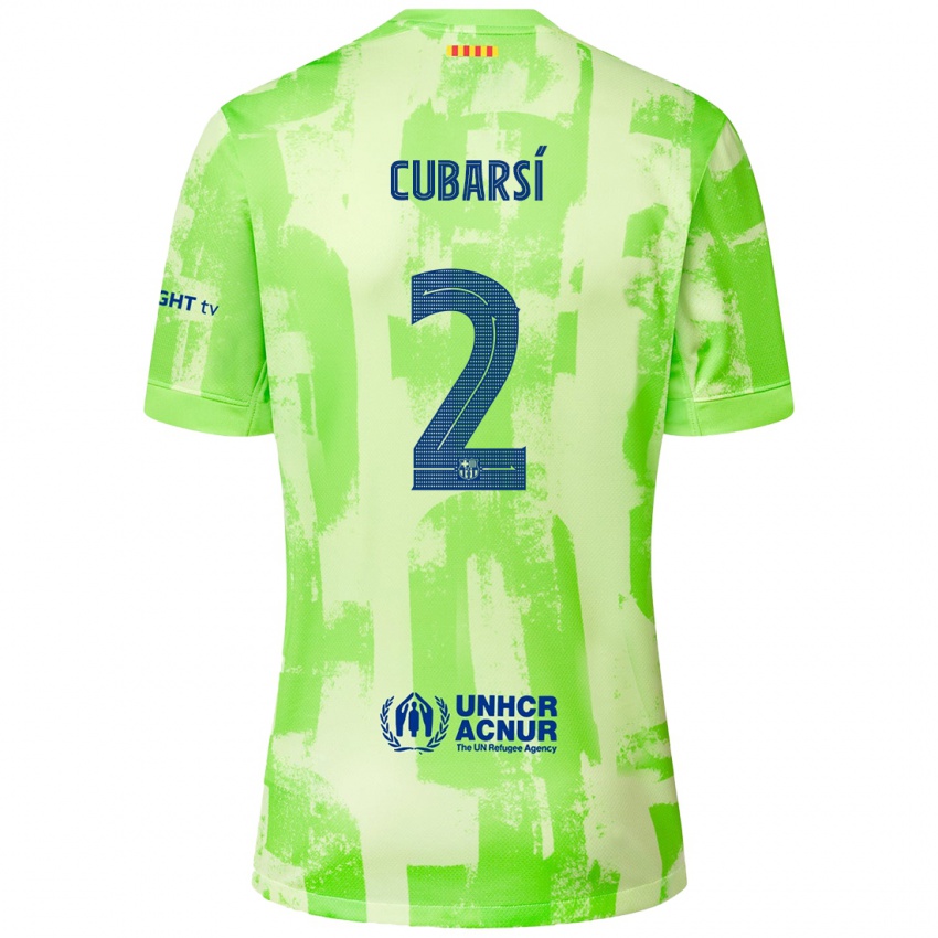 Criança Camisola Pau Cubarsí #2 Lima Terceiro 2024/25 Camisa Brasil