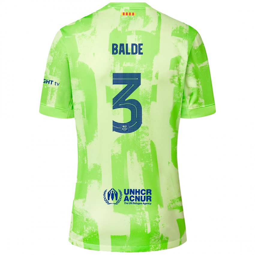 Criança Camisola Alejandro Balde #3 Lima Terceiro 2024/25 Camisa Brasil