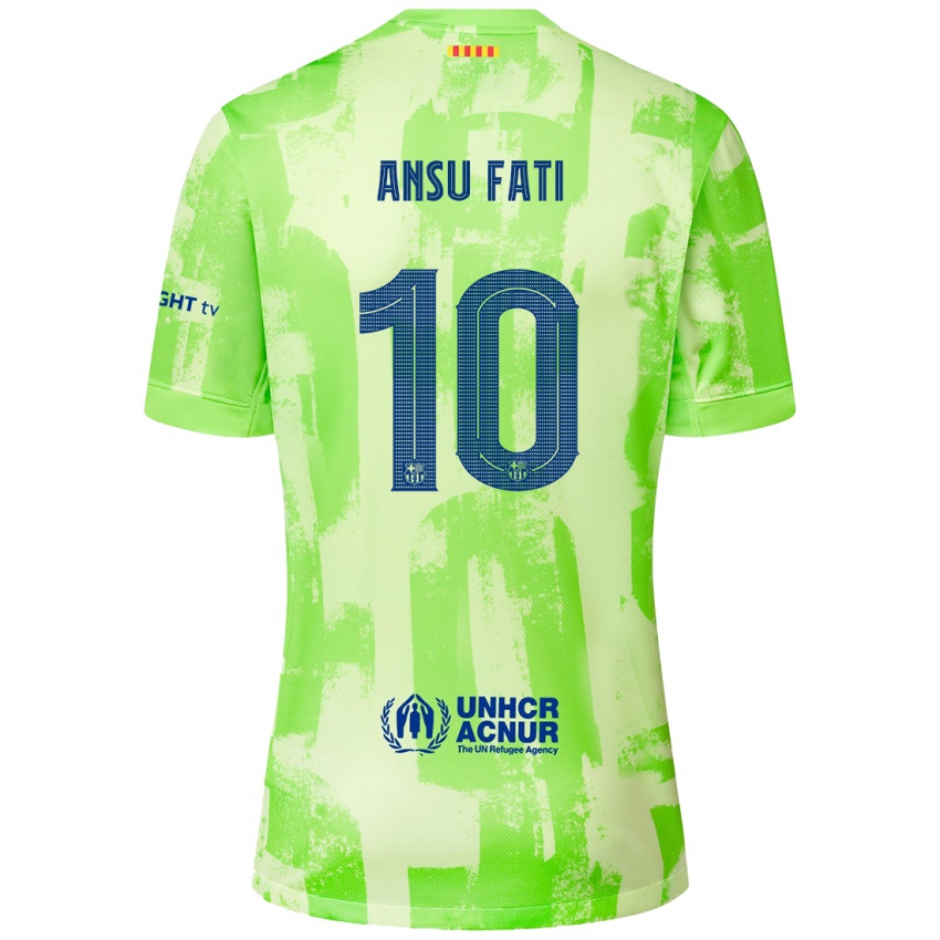 Criança Camisola Ansu Fati #10 Lima Terceiro 2024/25 Camisa Brasil