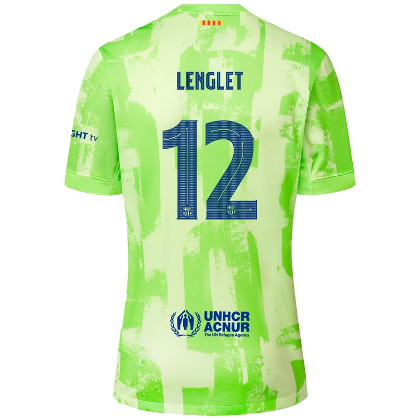 Criança Camisola Clément Lenglet #12 Lima Terceiro 2024/25 Camisa Brasil