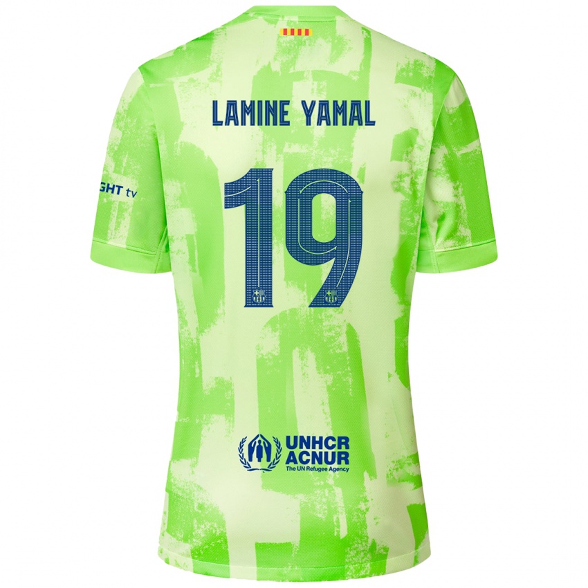 Criança Camisola Lamine Yamal #19 Lima Terceiro 2024/25 Camisa Brasil