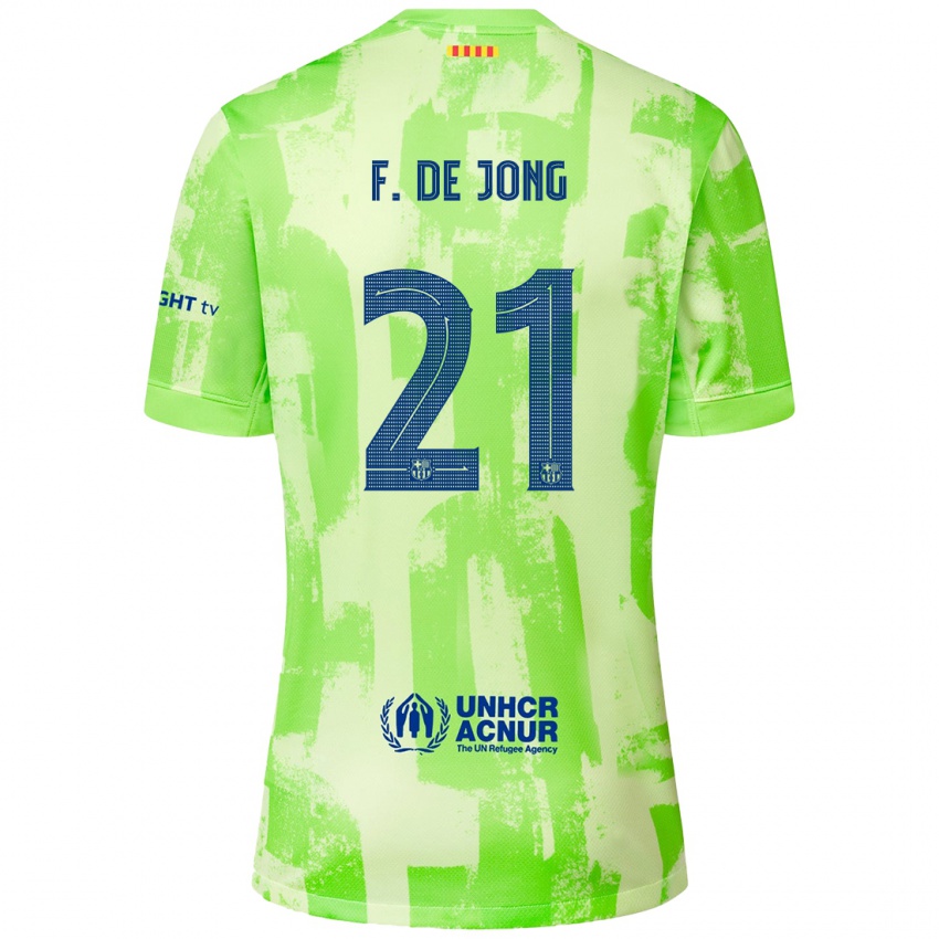 Criança Camisola Frenkie De Jong #21 Lima Terceiro 2024/25 Camisa Brasil