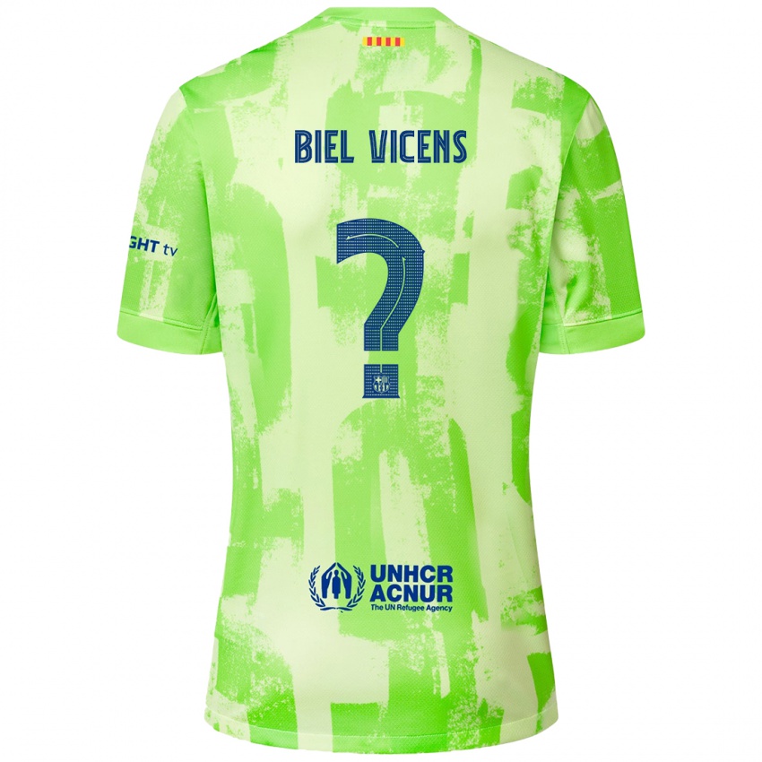 Criança Camisola Biel Vicens #0 Lima Terceiro 2024/25 Camisa Brasil