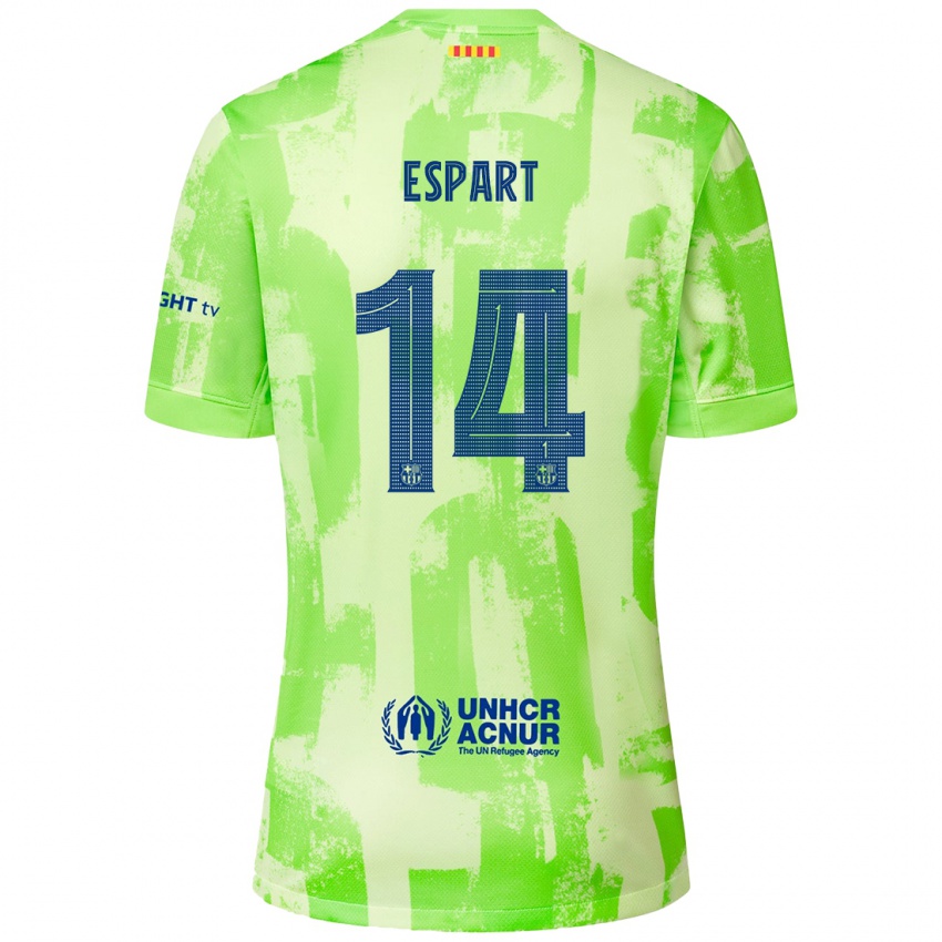 Criança Camisola Xavi Espart #14 Lima Terceiro 2024/25 Camisa Brasil