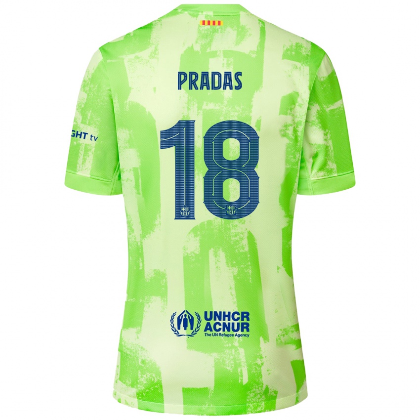 Criança Camisola Arnau Pradas #18 Lima Terceiro 2024/25 Camisa Brasil