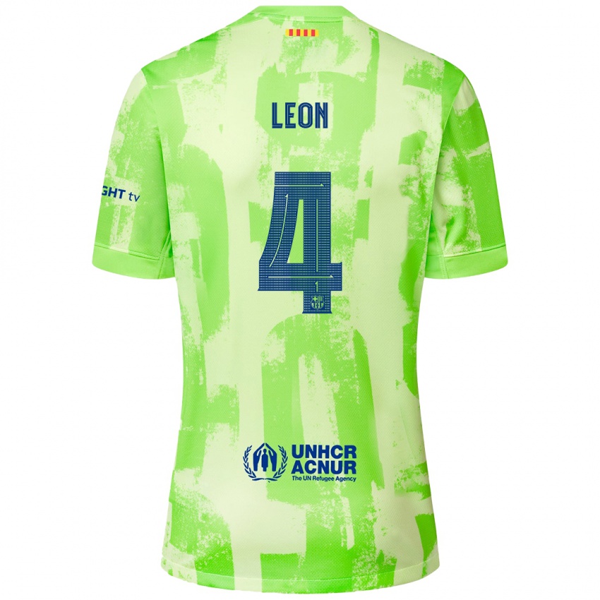 Criança Camisola Maria Pilar Leon #4 Lima Terceiro 2024/25 Camisa Brasil