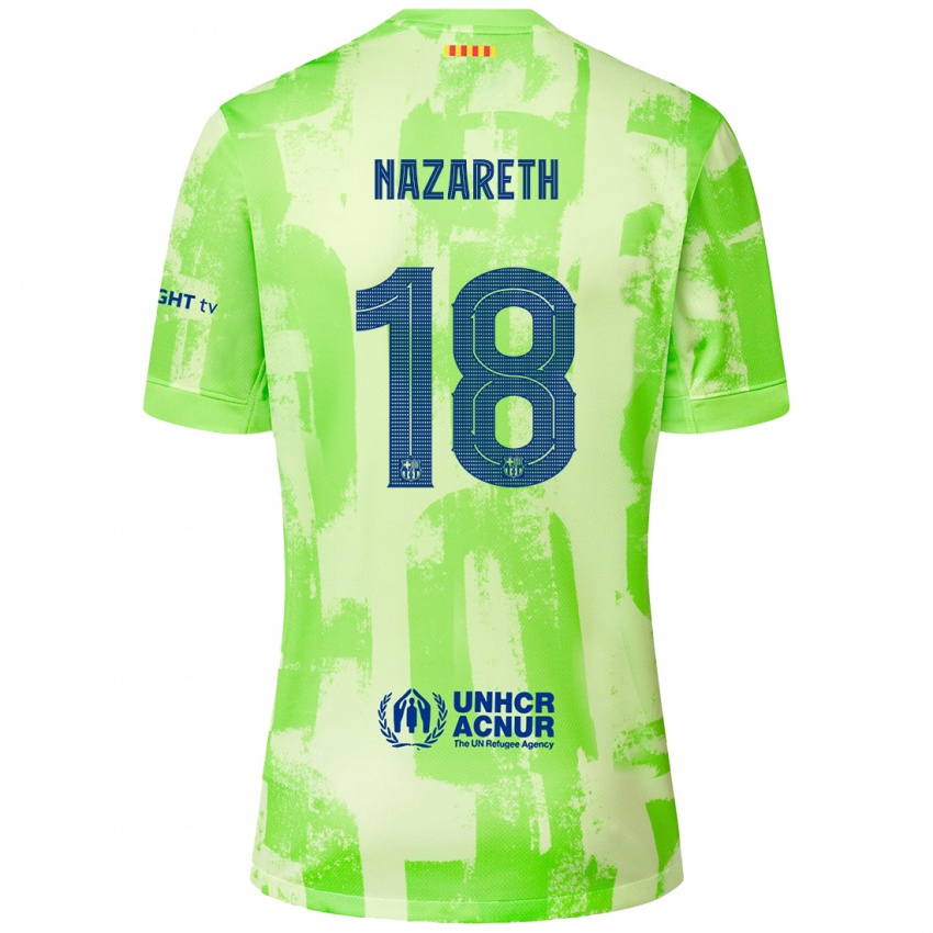 Criança Camisola Kika Nazareth #18 Lima Terceiro 2024/25 Camisa Brasil