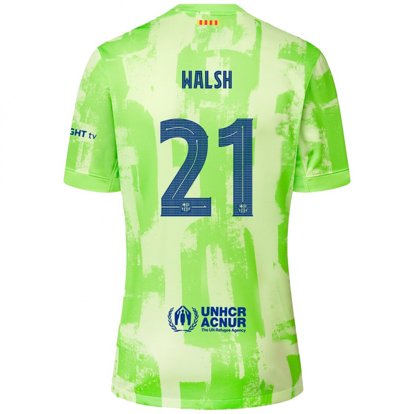 Criança Camisola Keira Walsh #21 Lima Terceiro 2024/25 Camisa Brasil