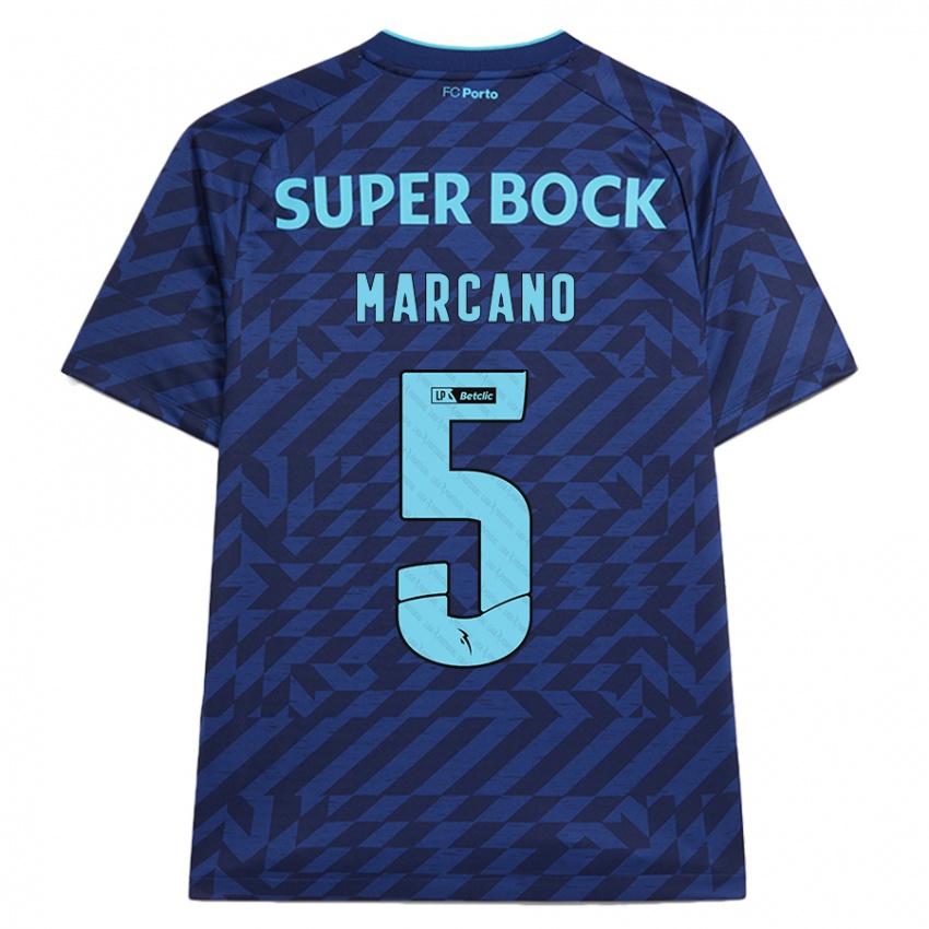 Criança Camisola Iván Marcano #5 Azul-Marinho Terceiro 2024/25 Camisa Brasil