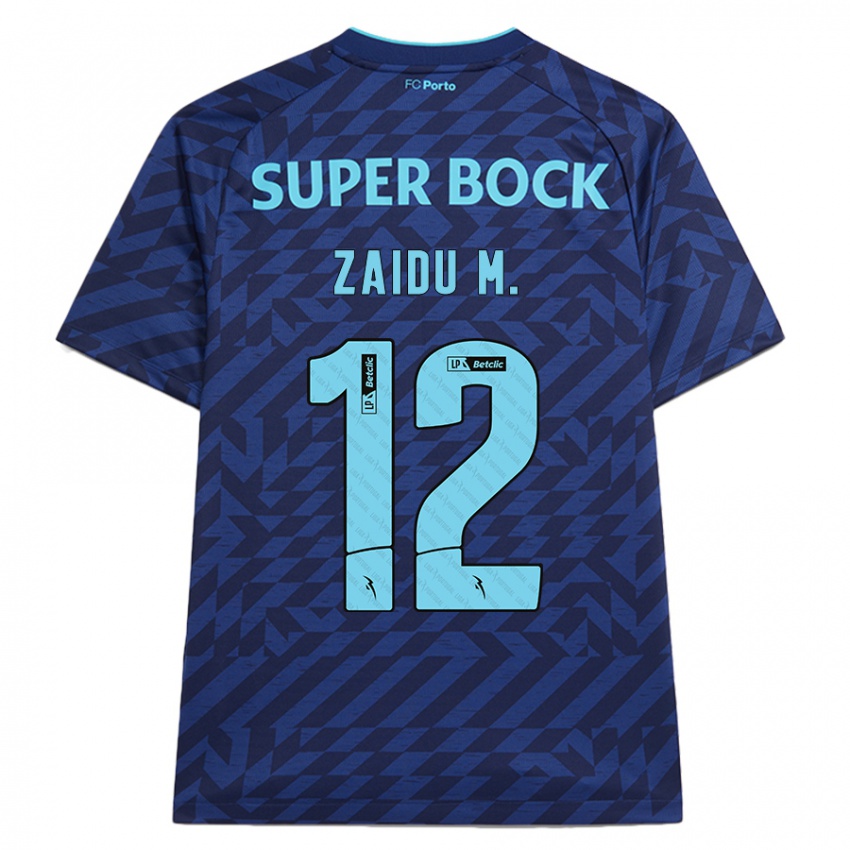 Criança Camisola Zaidu #12 Azul-Marinho Terceiro 2024/25 Camisa Brasil