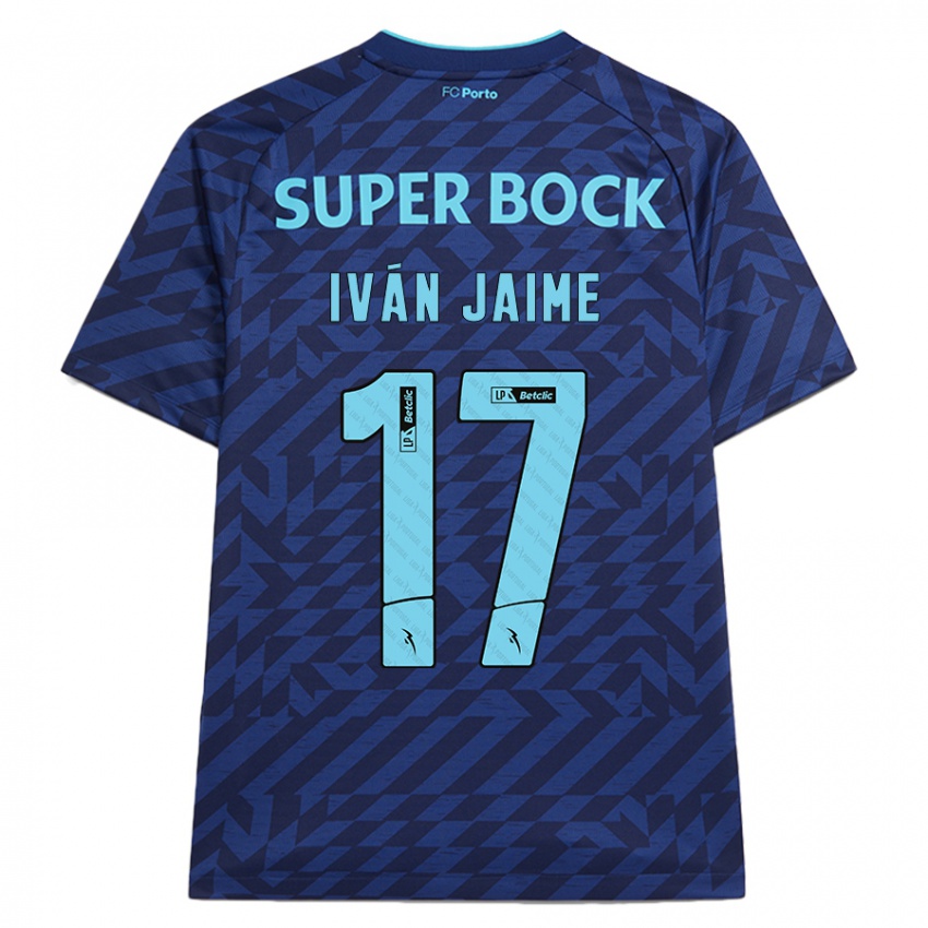 Criança Camisola Iván Jaime #17 Azul-Marinho Terceiro 2024/25 Camisa Brasil