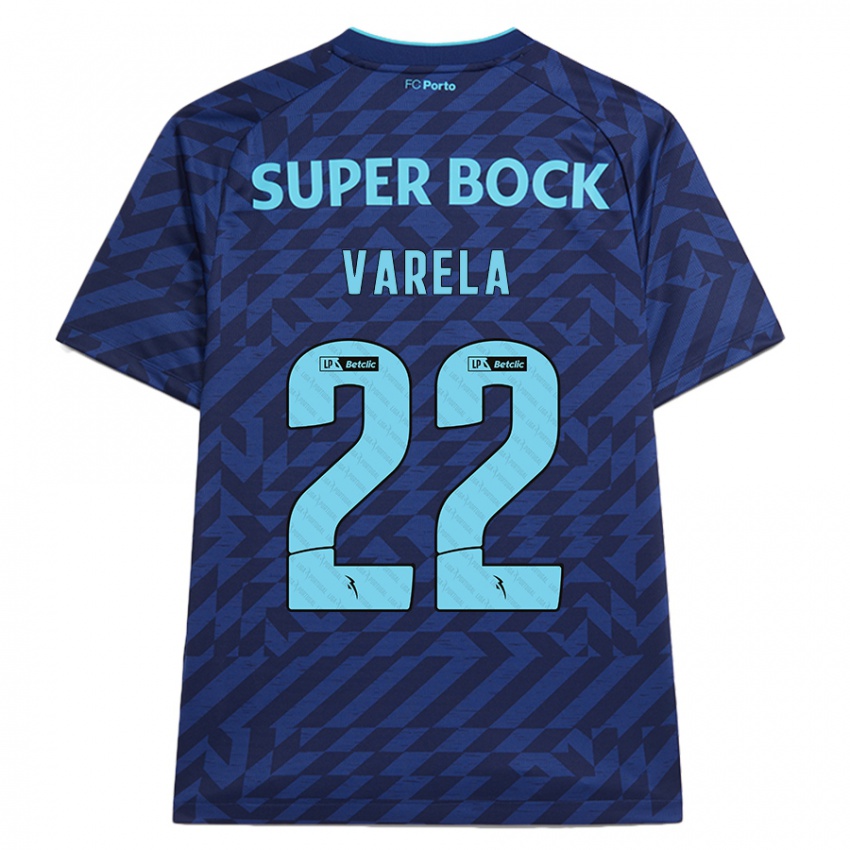 Criança Camisola Alan Varela #22 Azul-Marinho Terceiro 2024/25 Camisa Brasil