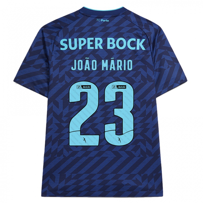 Criança Camisola João Mário #23 Azul-Marinho Terceiro 2024/25 Camisa Brasil