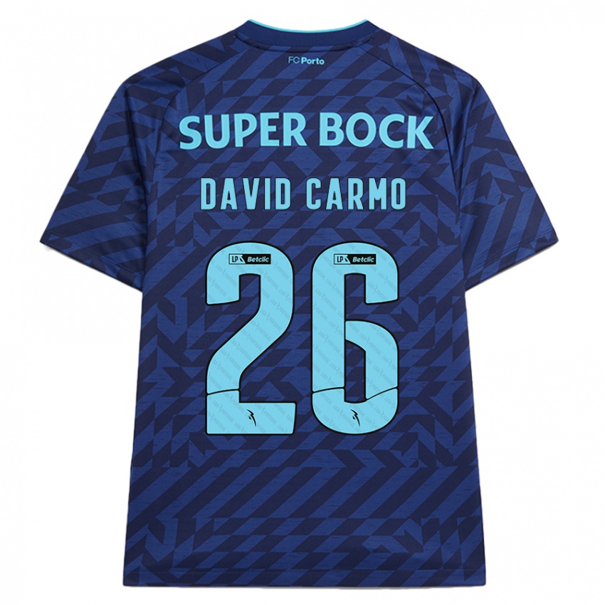 Criança Camisola David Carmo #26 Azul-Marinho Terceiro 2024/25 Camisa Brasil