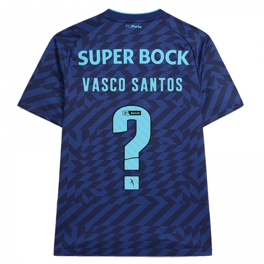 Criança Camisola Vasco Santos #0 Azul-Marinho Terceiro 2024/25 Camisa Brasil