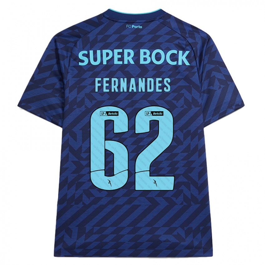 Criança Camisola Rodrigo Fernandes #62 Azul-Marinho Terceiro 2024/25 Camisa Brasil