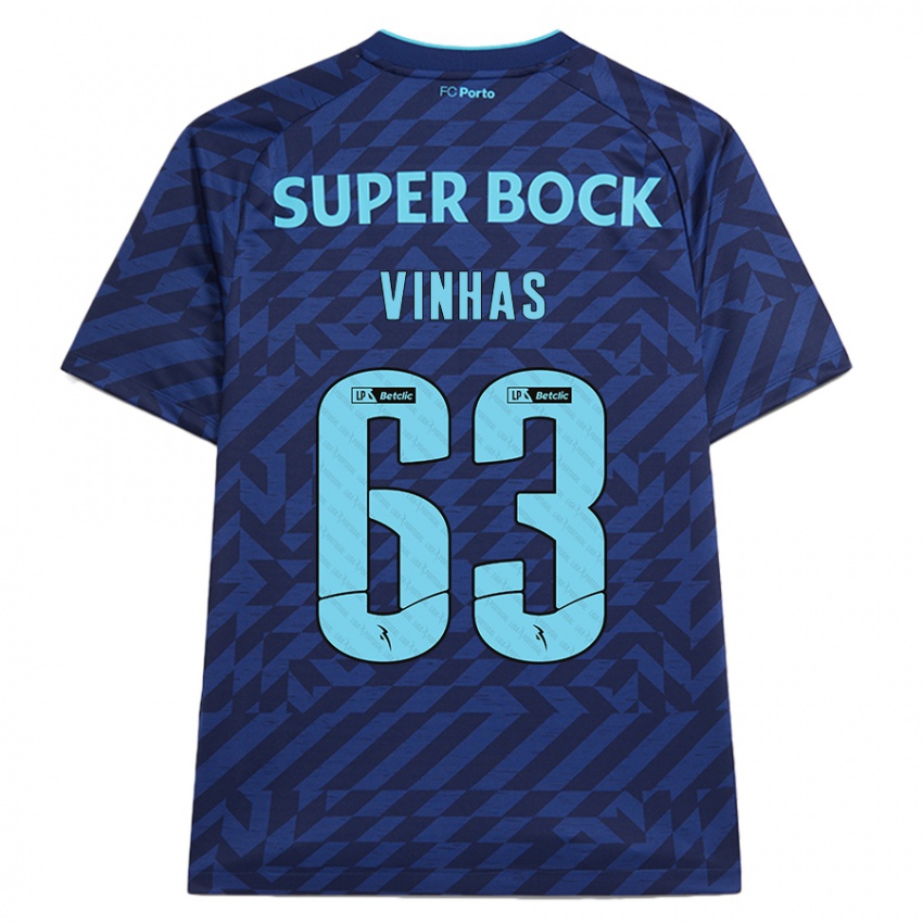 Criança Camisola David Vinhas #63 Azul-Marinho Terceiro 2024/25 Camisa Brasil