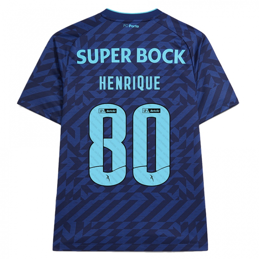 Criança Camisola Kaio Henrique #80 Azul-Marinho Terceiro 2024/25 Camisa Brasil