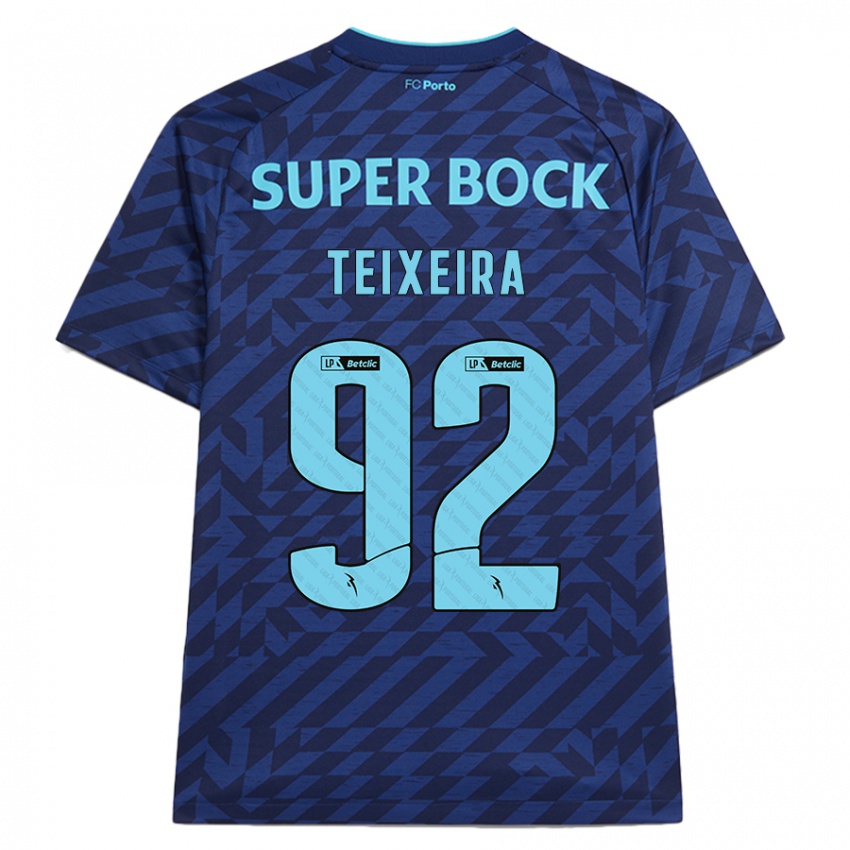 Criança Camisola João Teixeira #92 Azul-Marinho Terceiro 2024/25 Camisa Brasil