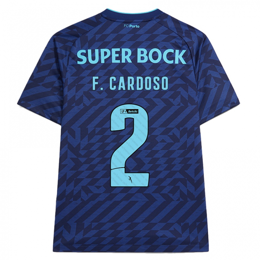 Criança Camisola Fábio Cardoso #2 Azul-Marinho Terceiro 2024/25 Camisa Brasil