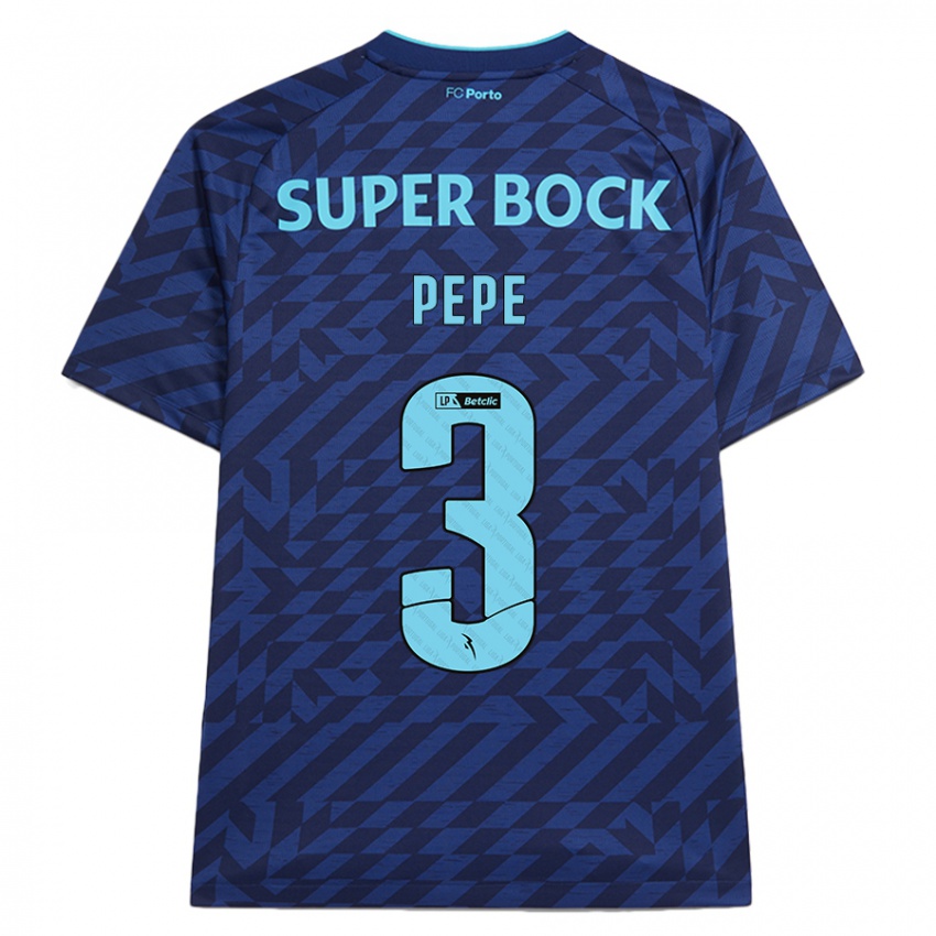 Criança Camisola Pepe #3 Azul-Marinho Terceiro 2024/25 Camisa Brasil