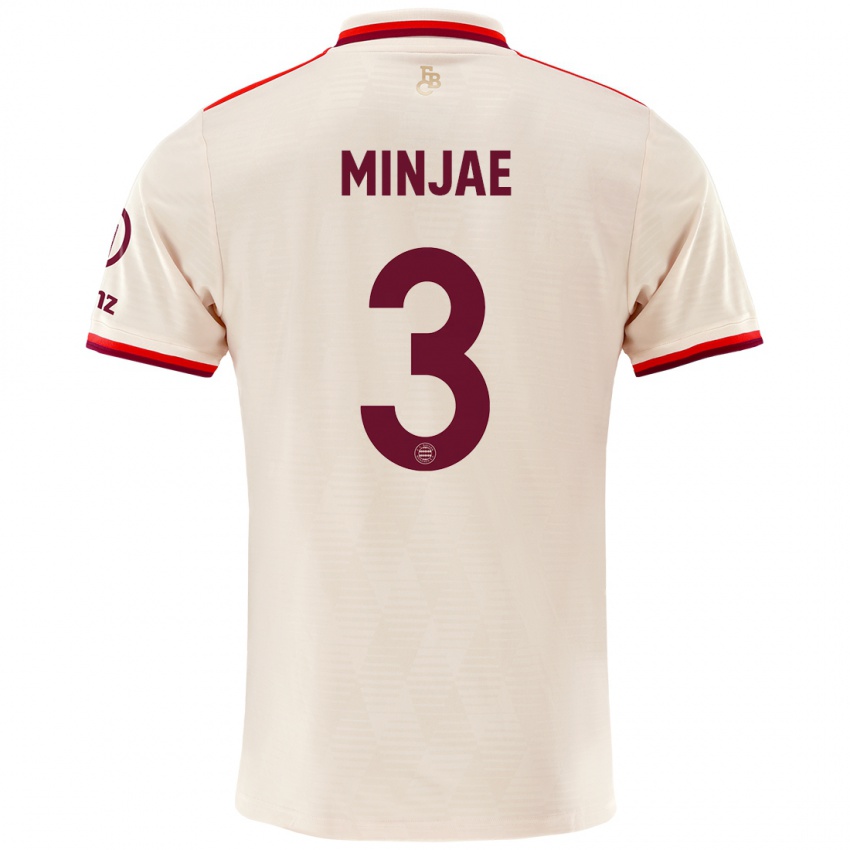 Criança Camisola Min-Jae Kim #3 Linho Terceiro 2024/25 Camisa Brasil