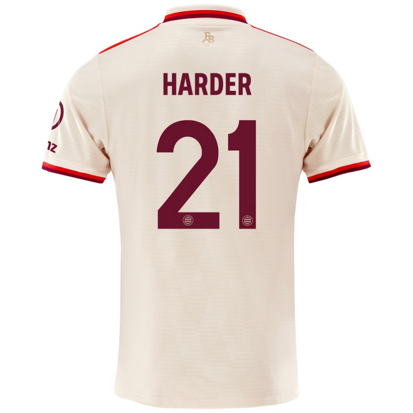 Criança Camisola Pernille Harder #21 Linho Terceiro 2024/25 Camisa Brasil