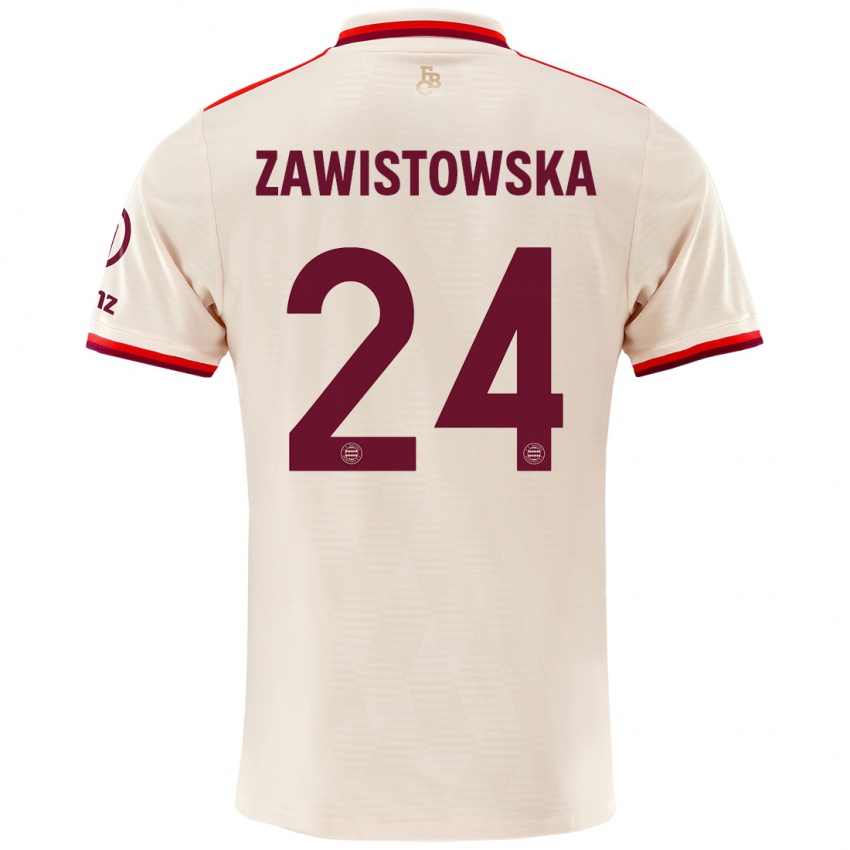 Criança Camisola Weronika Zawistowska #24 Linho Terceiro 2024/25 Camisa Brasil