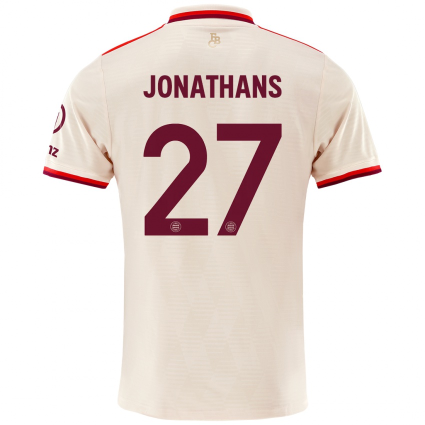 Criança Camisola David Jonathans #27 Linho Terceiro 2024/25 Camisa Brasil