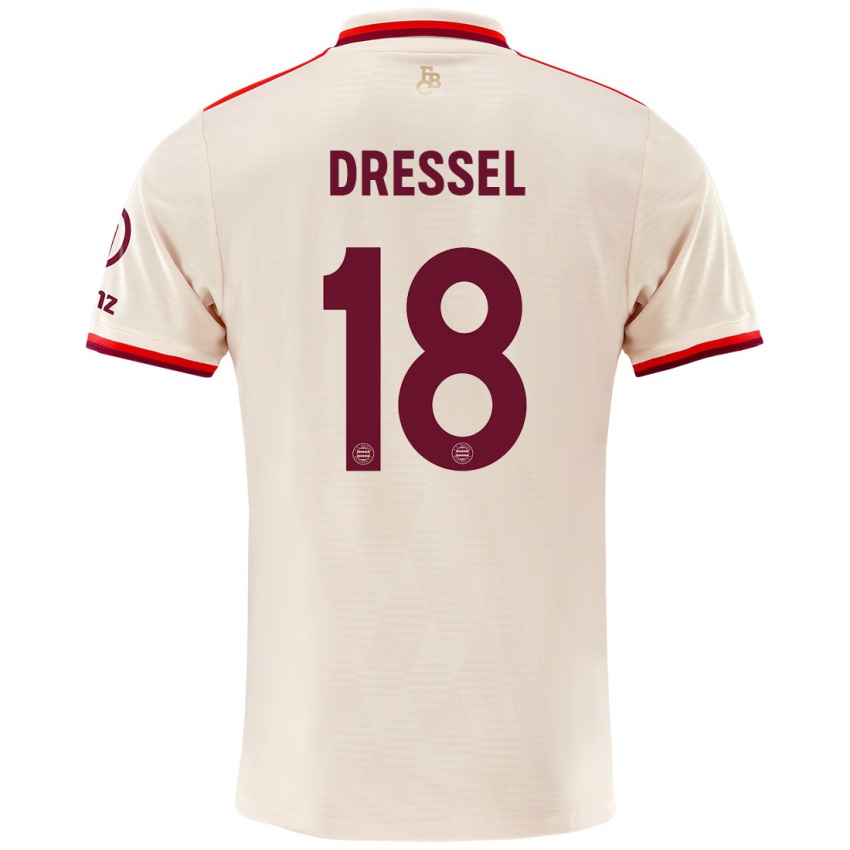 Criança Camisola Timon Dressel #18 Linho Terceiro 2024/25 Camisa Brasil