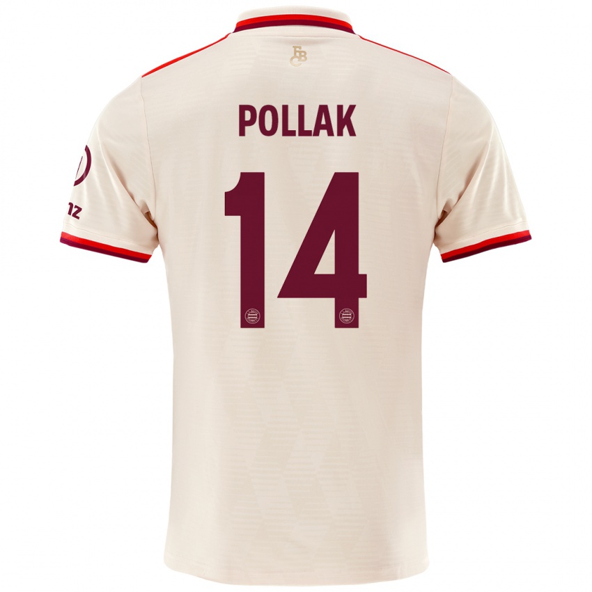 Criança Camisola Florian Pollak #14 Linho Terceiro 2024/25 Camisa Brasil