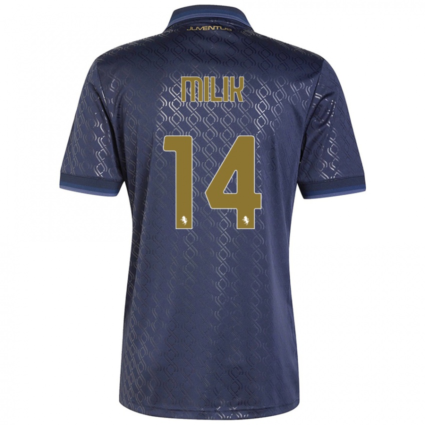 Criança Camisola Arkadiusz Milik #14 Azul-Marinho Terceiro 2024/25 Camisa Brasil