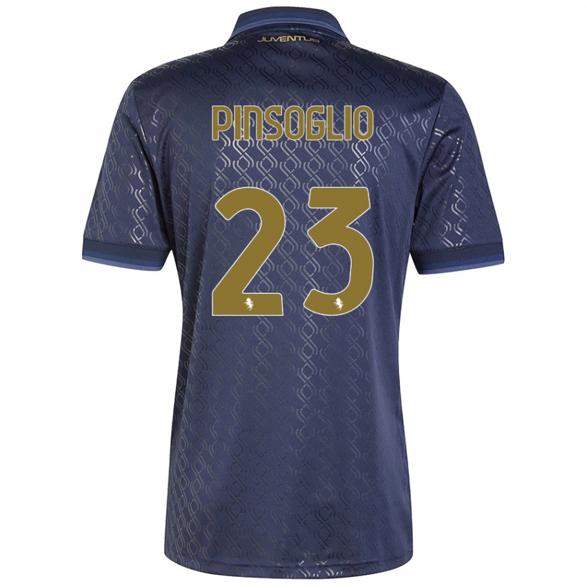 Criança Camisola Carlo Pinsoglio #23 Azul-Marinho Terceiro 2024/25 Camisa Brasil