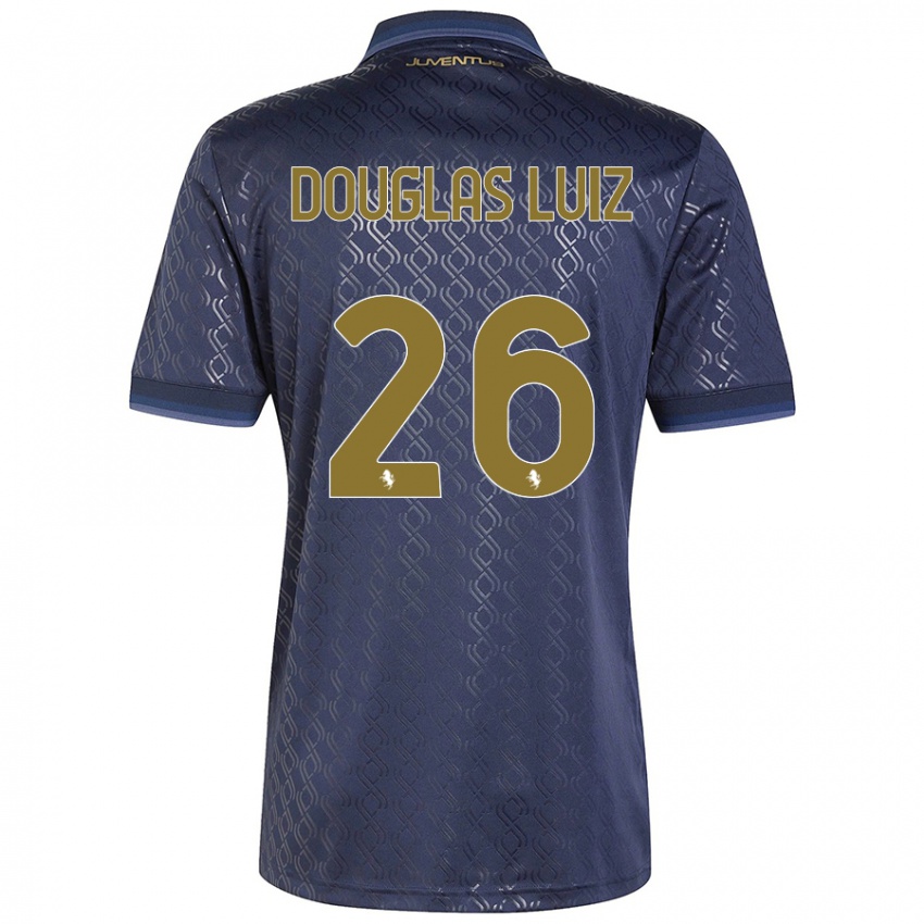 Criança Camisola Douglas Luiz #26 Azul-Marinho Terceiro 2024/25 Camisa Brasil