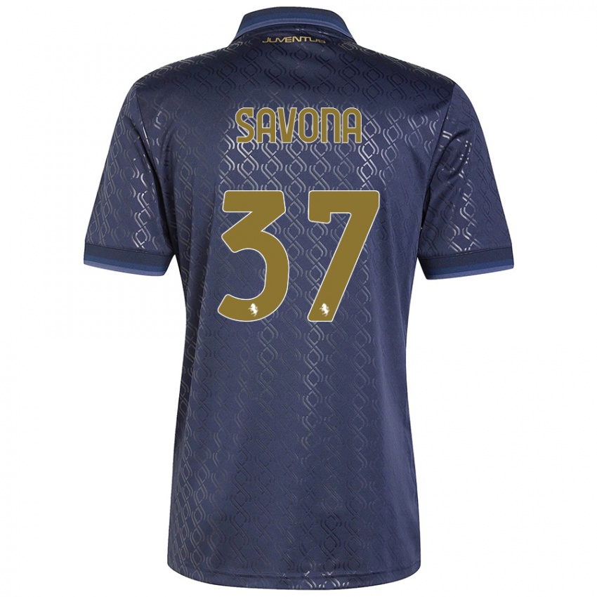 Criança Camisola Nicolo Savona #37 Azul-Marinho Terceiro 2024/25 Camisa Brasil