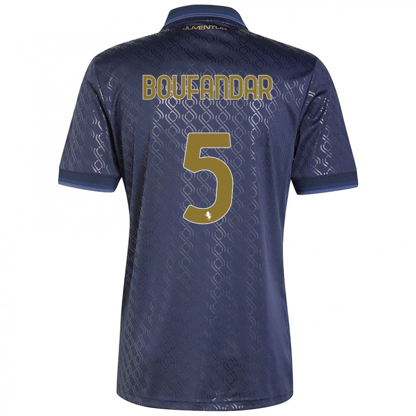 Criança Camisola Adam Boufandar #5 Azul-Marinho Terceiro 2024/25 Camisa Brasil