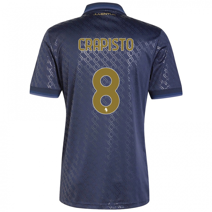 Criança Camisola Francesco Crapisto #8 Azul-Marinho Terceiro 2024/25 Camisa Brasil