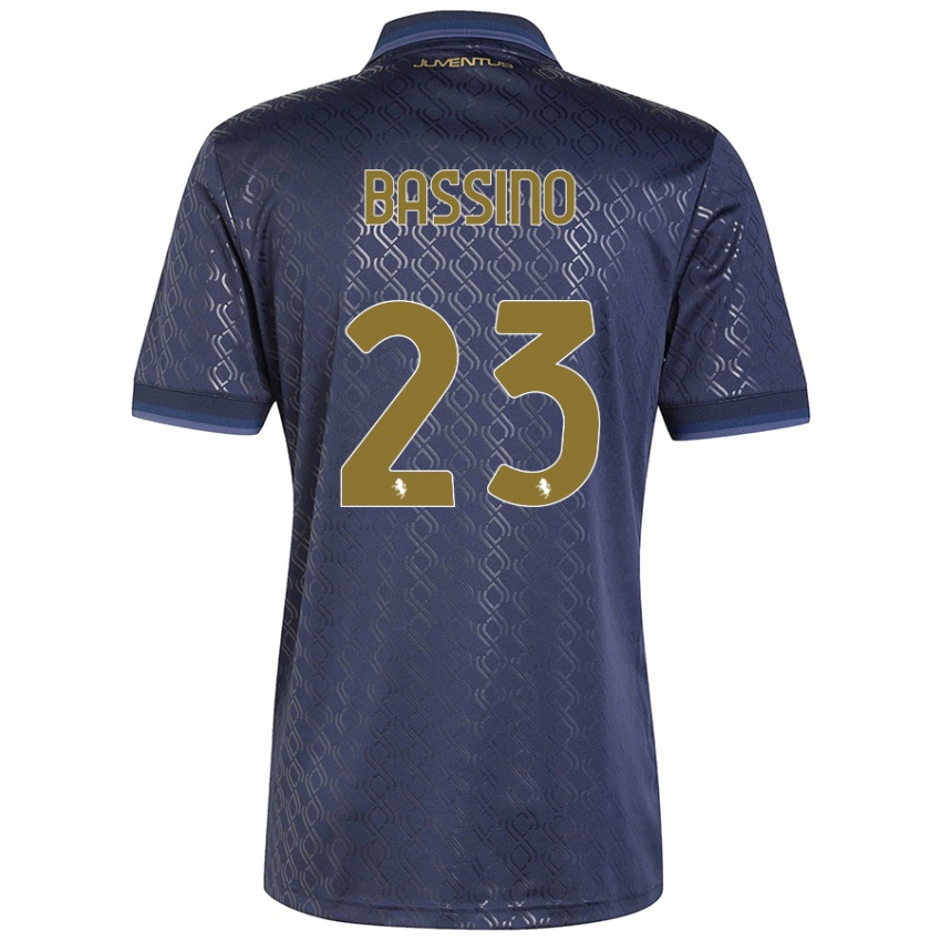 Criança Camisola Alessandro Bassino #23 Azul-Marinho Terceiro 2024/25 Camisa Brasil