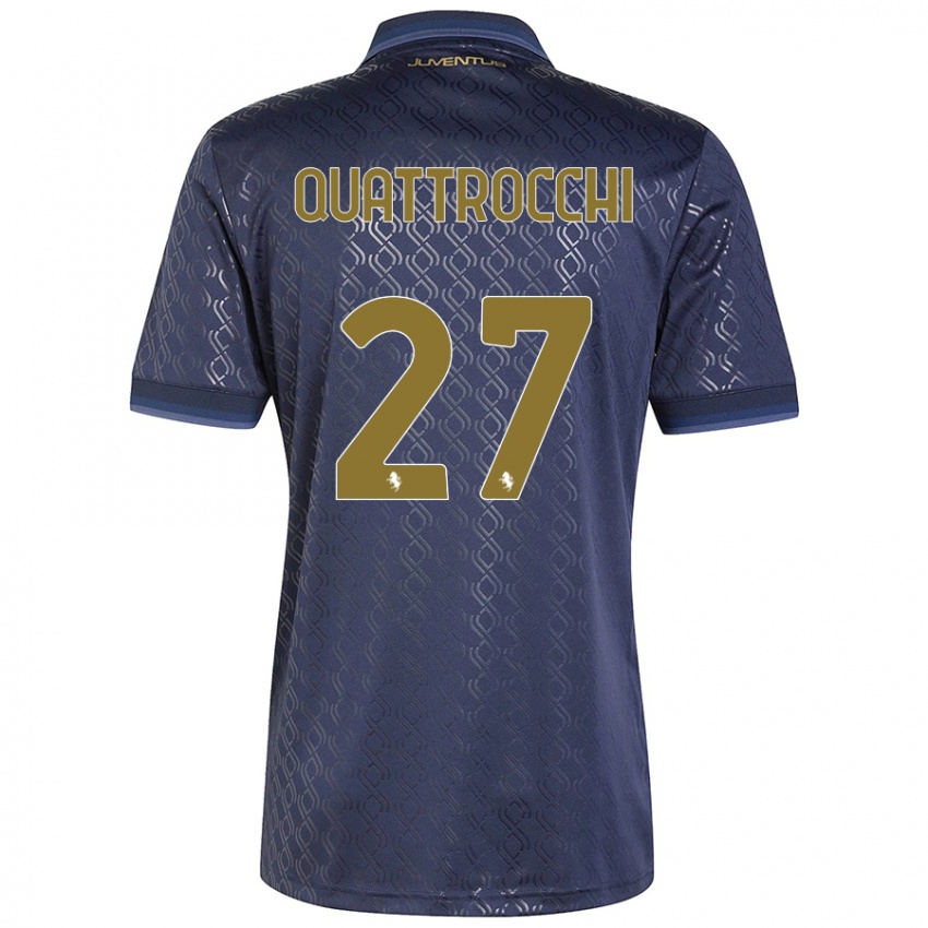 Criança Camisola Juan Ignacio Quattrocchi #27 Azul-Marinho Terceiro 2024/25 Camisa Brasil