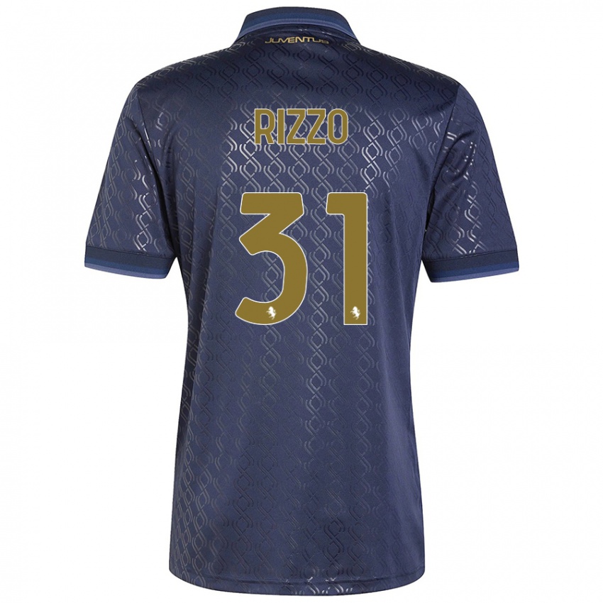 Criança Camisola Niccolò Rizzo #31 Azul-Marinho Terceiro 2024/25 Camisa Brasil