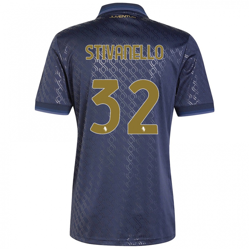 Criança Camisola Riccardo Stivanello #32 Azul-Marinho Terceiro 2024/25 Camisa Brasil