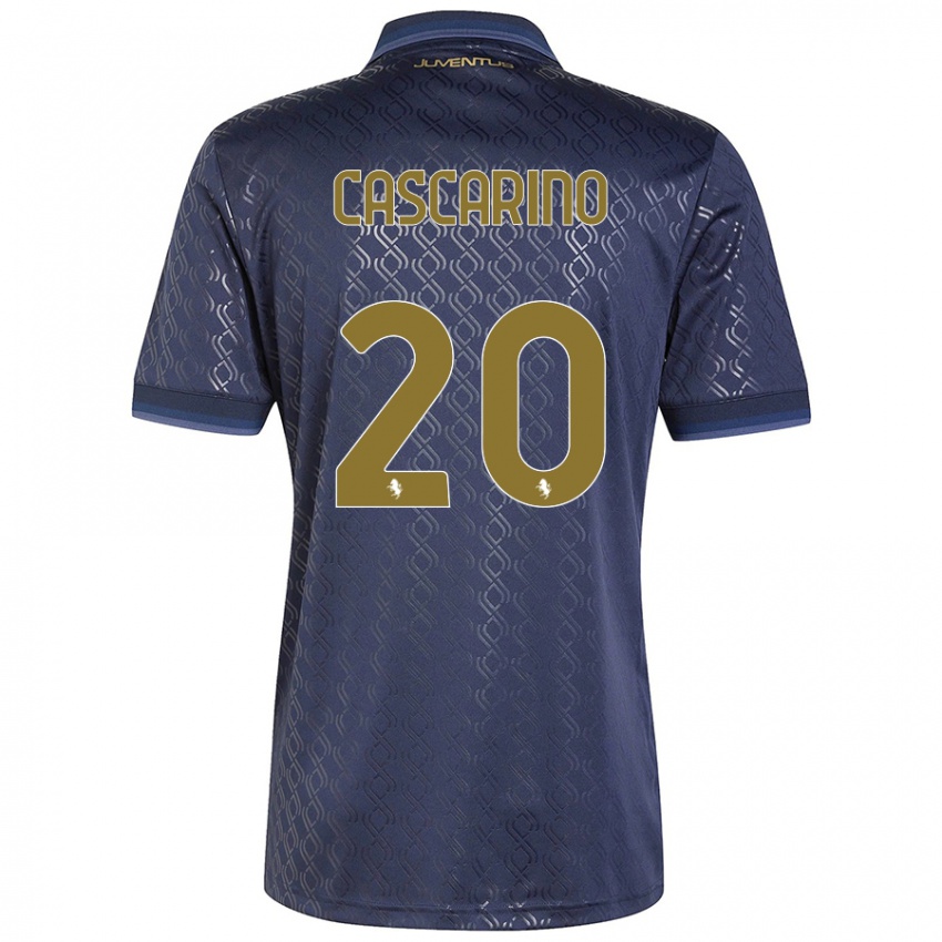 Criança Camisola Estelle Cascarino #20 Azul-Marinho Terceiro 2024/25 Camisa Brasil