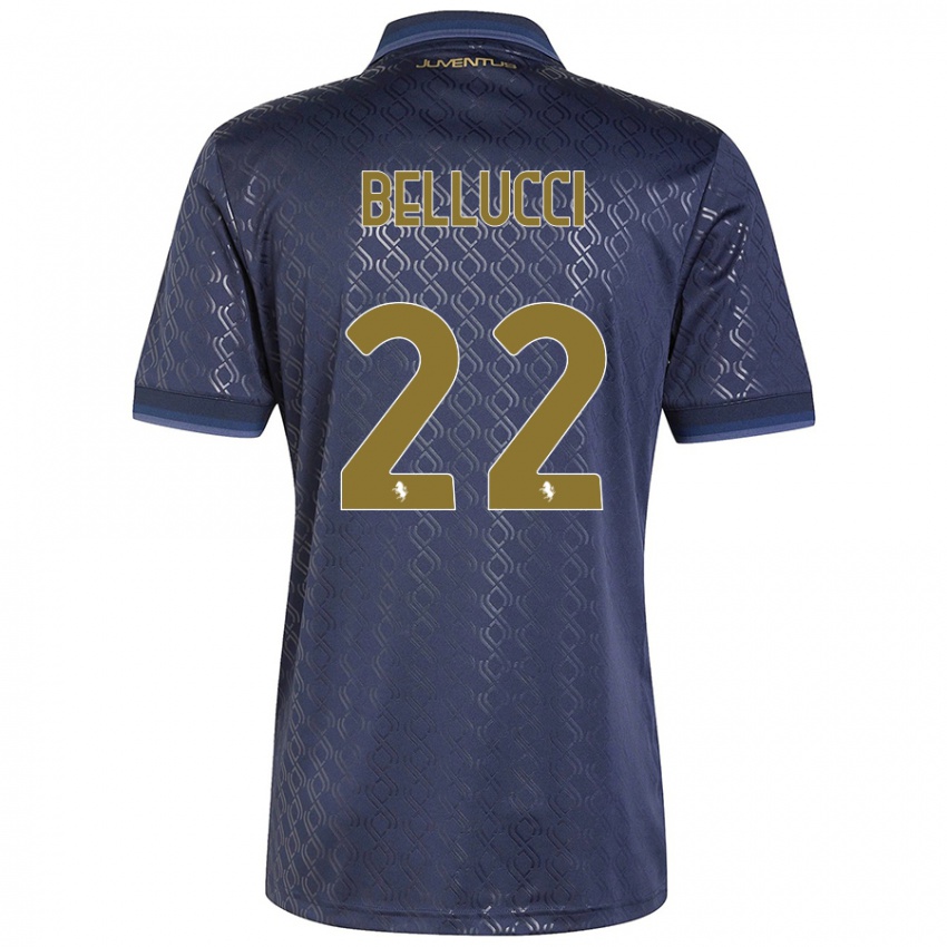 Criança Camisola Melissa Bellucci #22 Azul-Marinho Terceiro 2024/25 Camisa Brasil