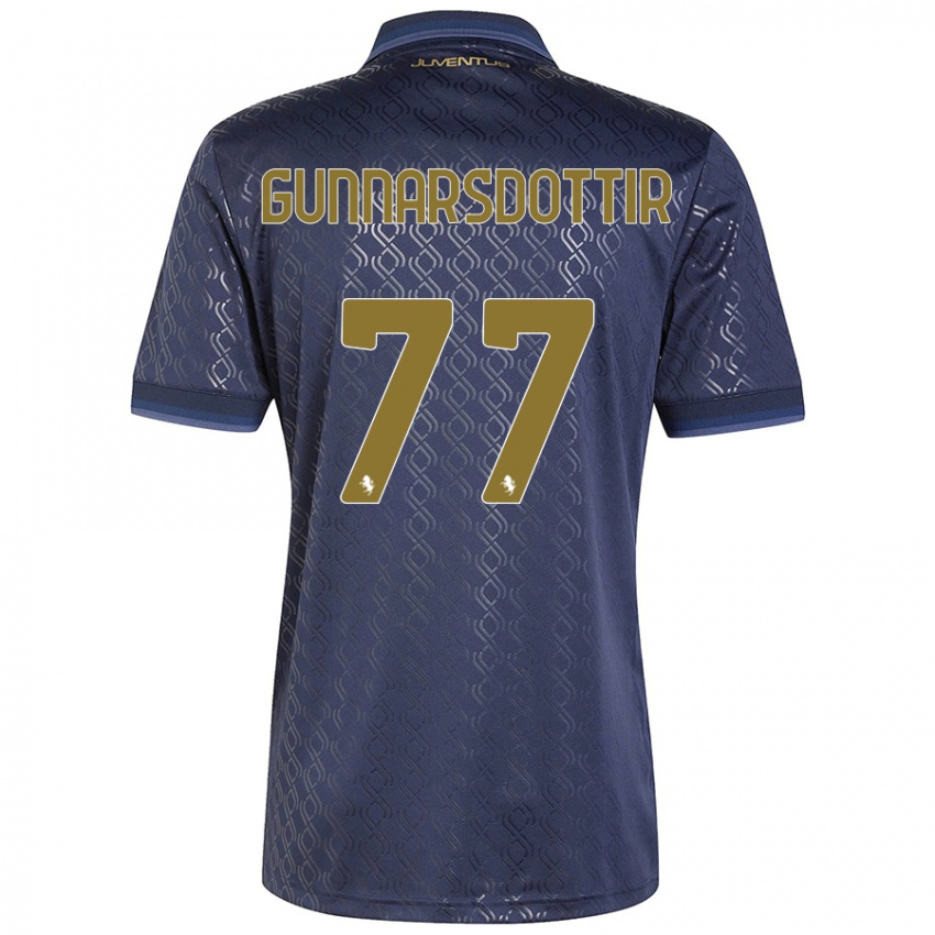 Criança Camisola Sara Bjork Gunnarsdottir #77 Azul-Marinho Terceiro 2024/25 Camisa Brasil