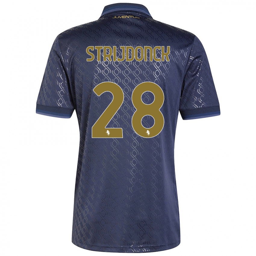 Criança Camisola Bayron Strijdonck #28 Azul-Marinho Terceiro 2024/25 Camisa Brasil