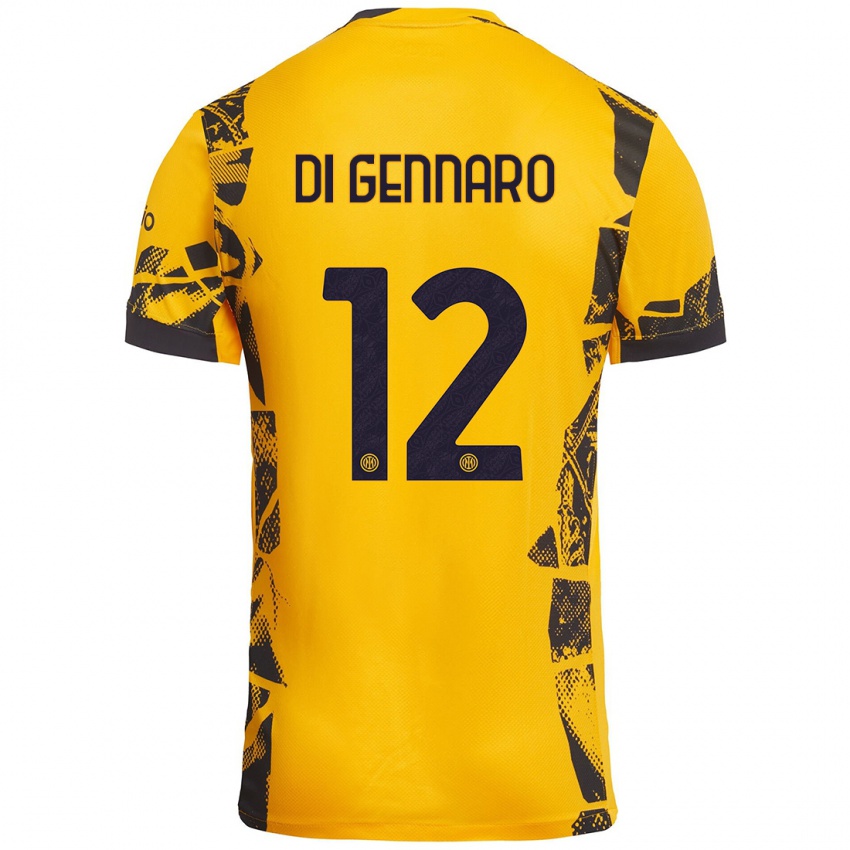 Criança Camisola Raffaele Di Gennaro #12 Ouro Preto Terceiro 2024/25 Camisa Brasil