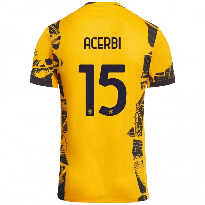 Criança Camisola Francesco Acerbi #15 Ouro Preto Terceiro 2024/25 Camisa Brasil